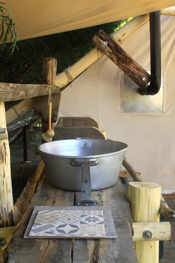 Tente Trappeur Ada, Au Jardin De La Vouivre Saint-Vincent-en-Bresse Buitenkant foto